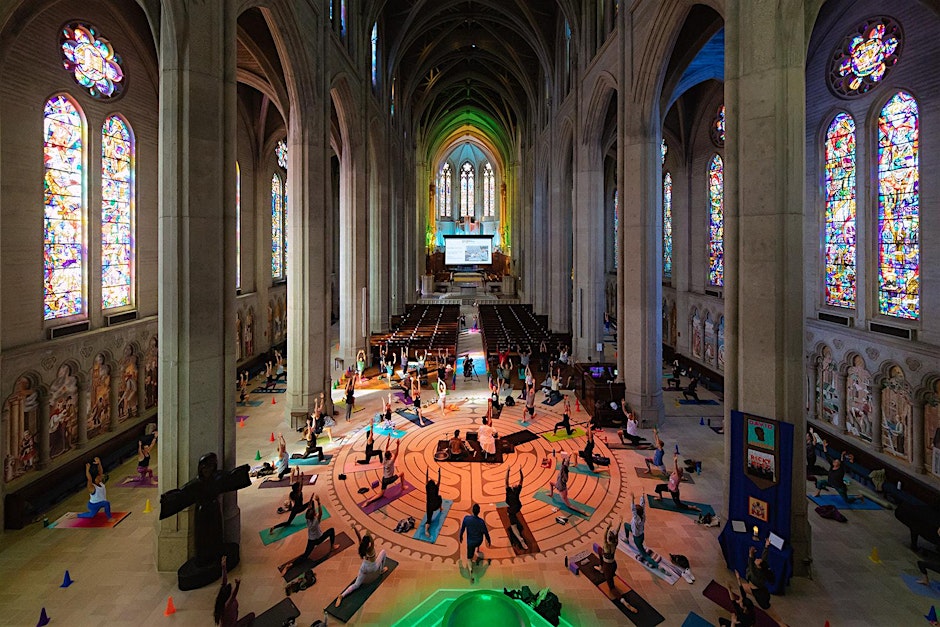 Yoga on the Labyrinth